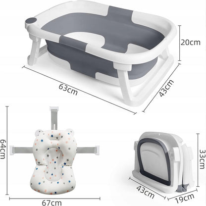 GLENMORE vasca da bagno pieghevole con scarico + INSERTO