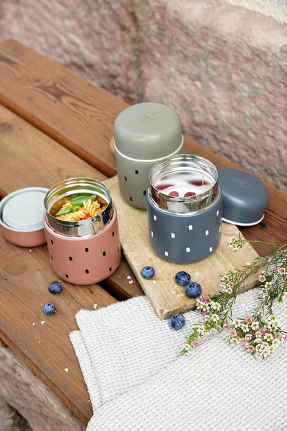 LASSIG Food Jar Happy Prints THERMOS ALIMENTAIRE en acier inoxydable 350 ml