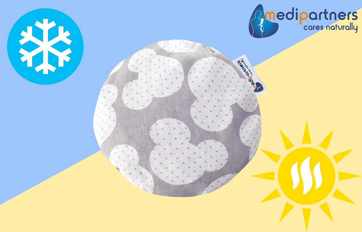 MEDI PARTNERS katoenen warmtekussen met kersenpitten MICKEY MOUSE 15 cm 180 g