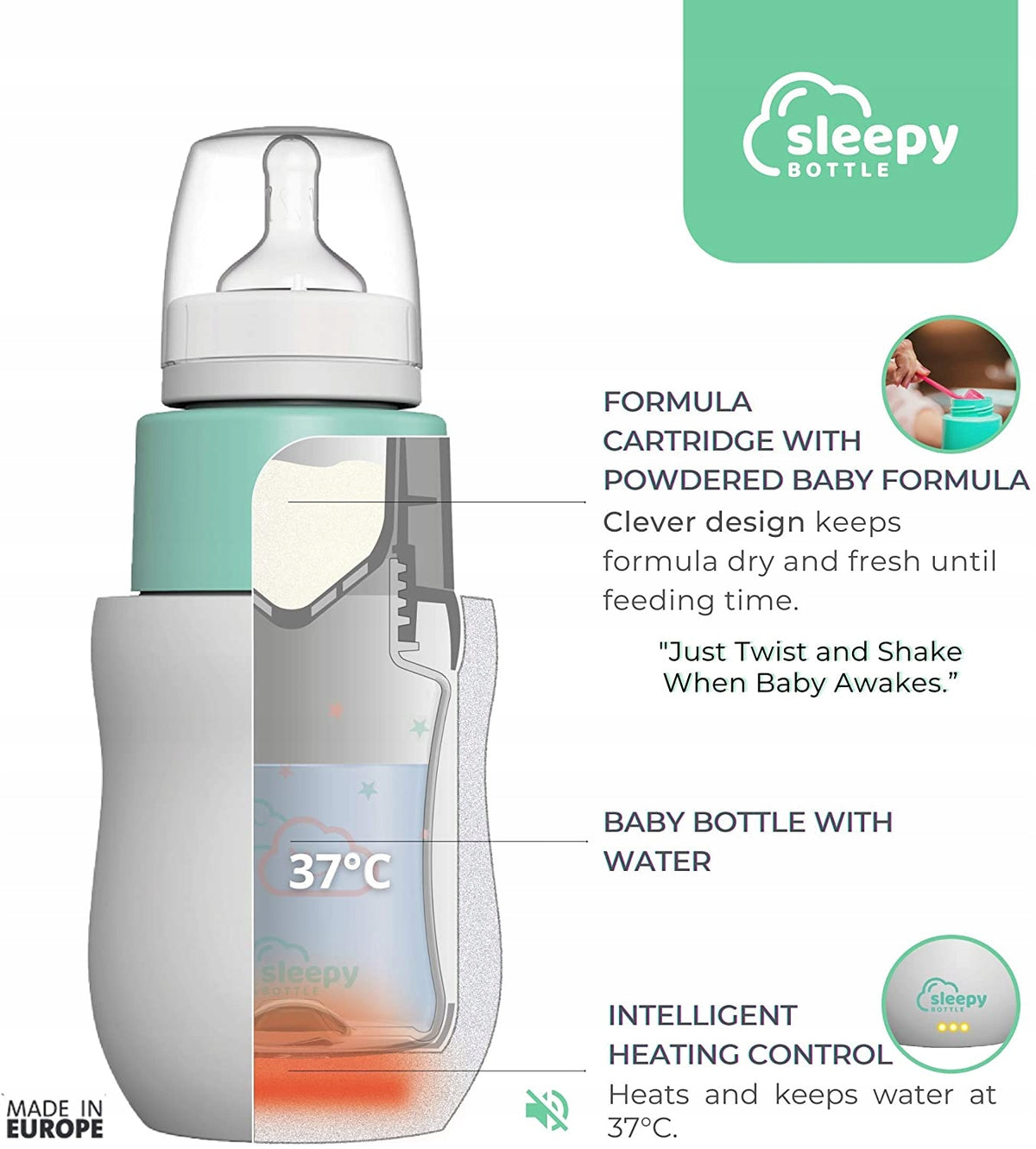 SLEEPY BOTTLE zestaw startowy podgrzewacz z butel1 – zdjęcie produktu 4