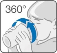 NUK Mini Magic Cup, gobelet 360° anti-fuite de 160 ml, dès 6 mois, phosphorescent