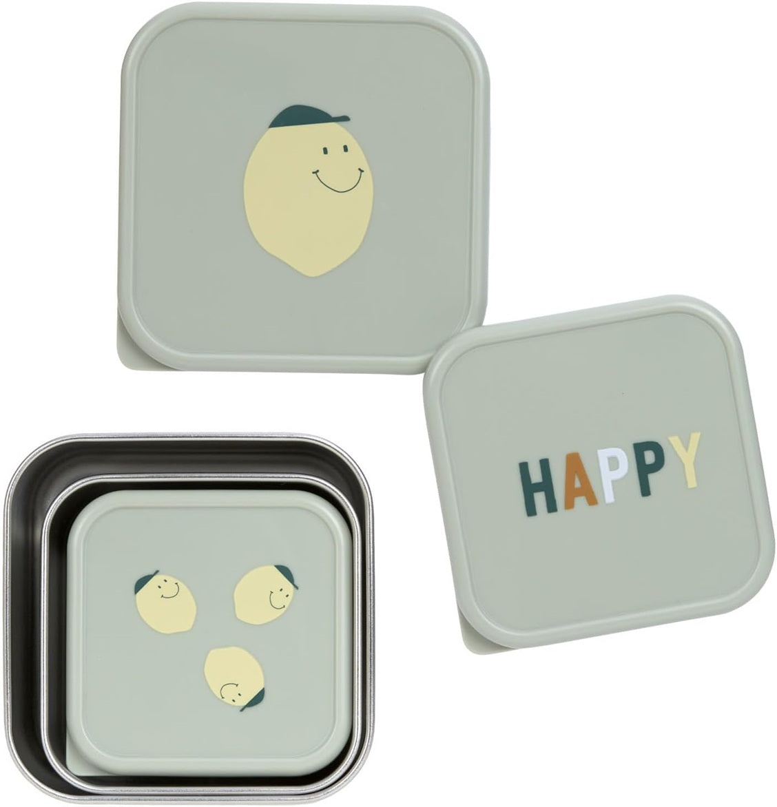 LASSIG Snackbox cutii din oțel pentru gustări x3