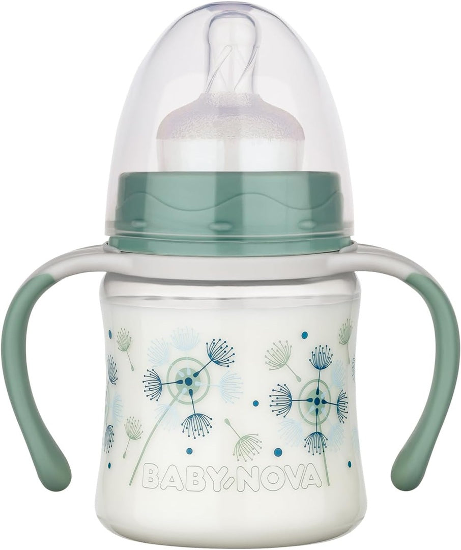 BABYNOVA Learner Bottle Trinklernflasche 150 ml langsamer Durchfluss 0-24 m