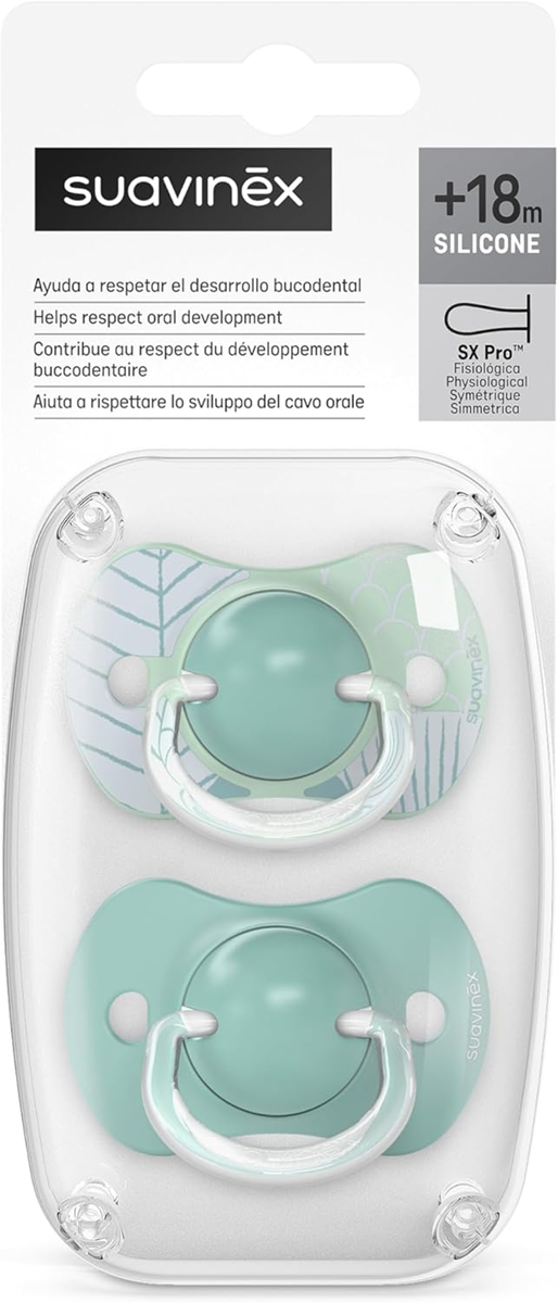 SUAVINEX SX PRO suzetă liniștitoare x2 silicon 18luni+