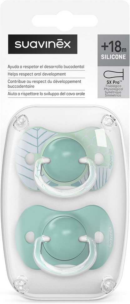 SUAVINEX SX PRO suzetă liniștitoare x2 silicon 18luni+