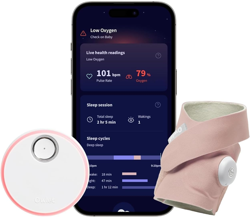 OWLET DREAM SOCK hartslagmeter pulsoximeter 2-in-1 voor baby's 0-18 maanden