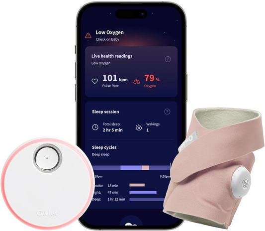 OWLET DREAM SOCK hartslagmeter pulsoximeter 2-in-1 voor baby's 0-18 maanden