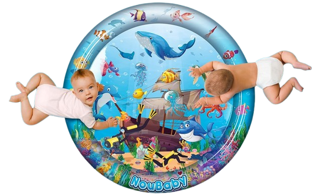 NOUBABY XXL watermat voor buikligspel 100 cm OCEAAN