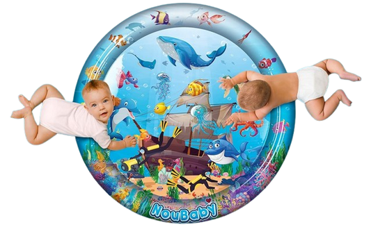 NOUBABY XXL watermat voor buikligspel 100 cm OCEAAN