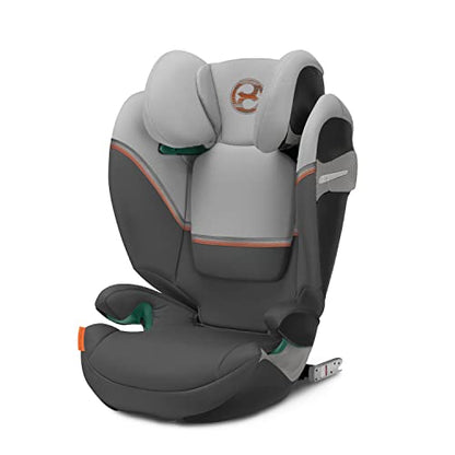 Cybex Solution S2 i-Fix fotelik samochodowy 100-150cm / 15-50kg w kolorze Lava Grey, z ochroną boczną i regulacją zagłówka