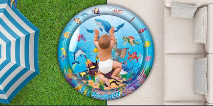 NOUBABY XXL tapis d'eau pour jouer sur le ventre 100 cm OCÉAN