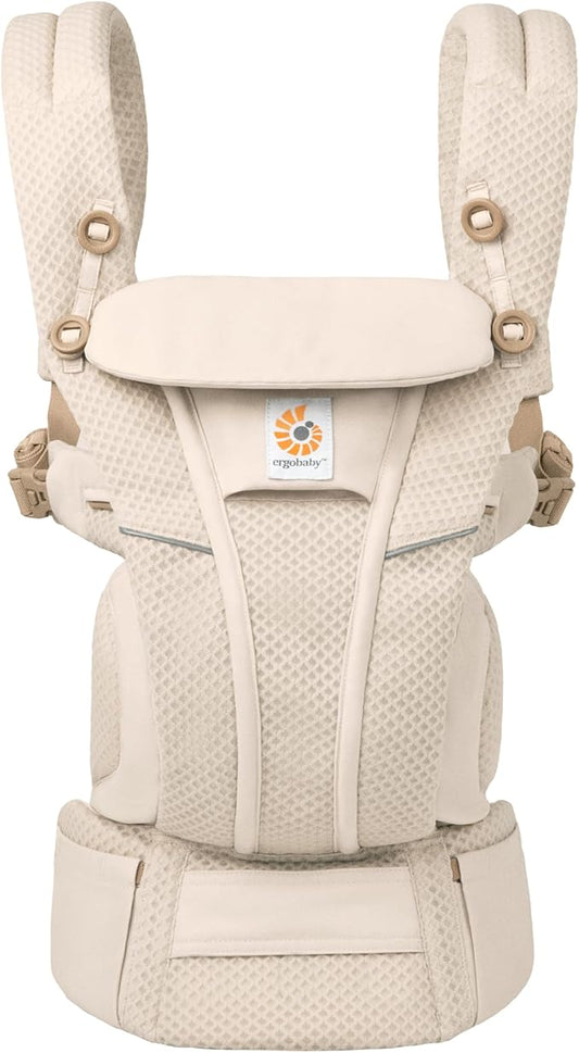 ERGOBABY OMNI BREEZE nosidełko ergonomiczne beżowe, oddychające nosidło dla dzieci od urodzenia do 4 lat