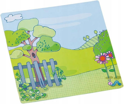 HABA układanka magnetyczna Ubierz Lilli 4 tła 54 magnesy, kolorowe tło ogrodu do zabawy