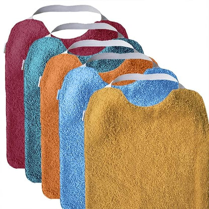 MIMUSELINA slabbetjes met elastiek 30x25 badstof x5