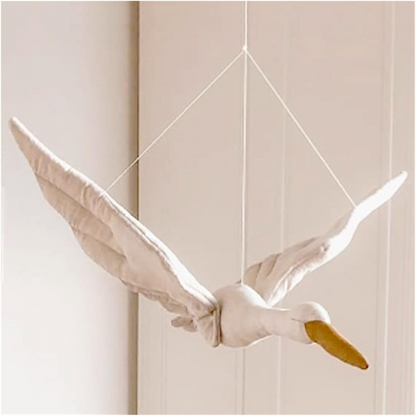 SLAVIK pluchen decoratieve hanger ZWAAN 60 x 60 cm