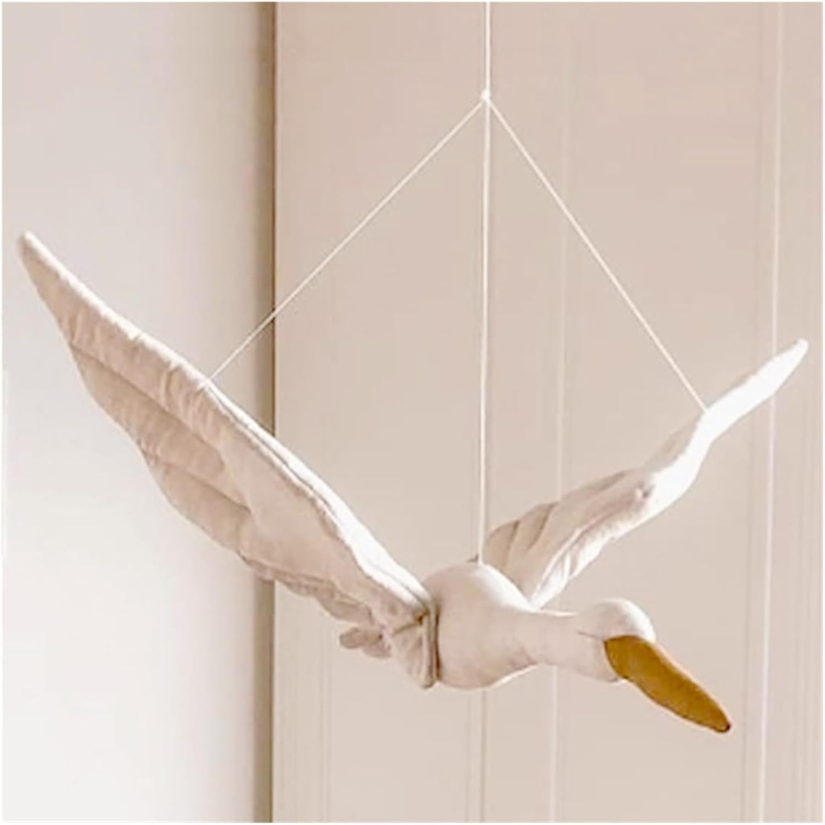 SLAVIK suspension décorative en peluche CYGNE 60 x 60 cm
