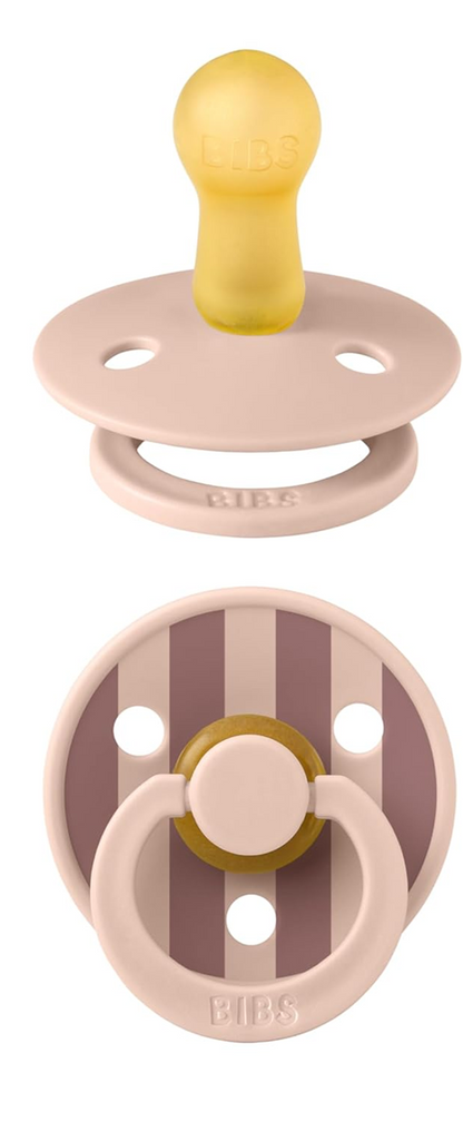 BIBS COLOUR STUDIO fopspenen 2-pack natuurrubber 0-6 mnd