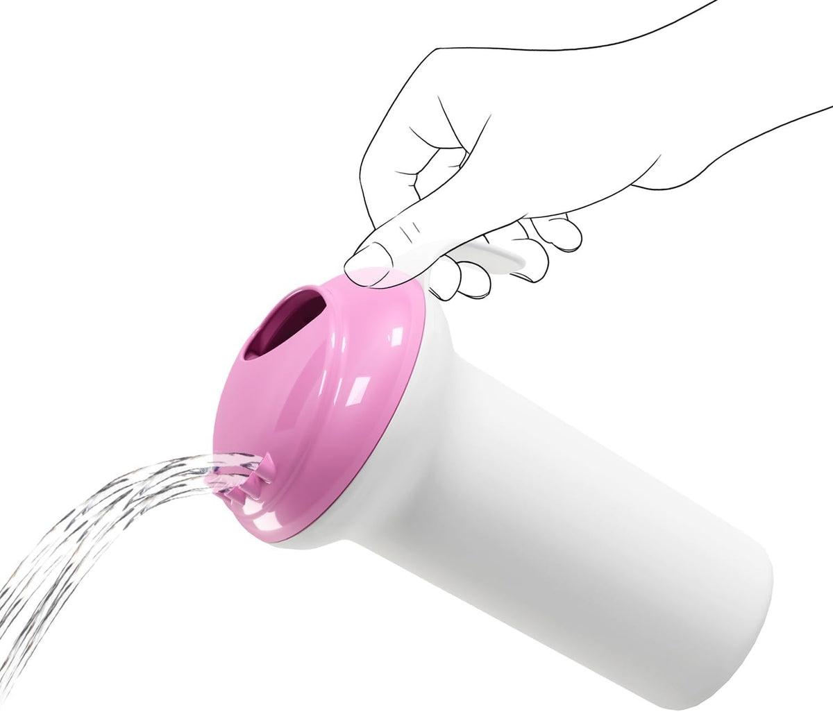 OKBABY Splash pojemnik do spłukiwania włosów dziecka 500 ml, różowo-biały kubek do mycia włosów