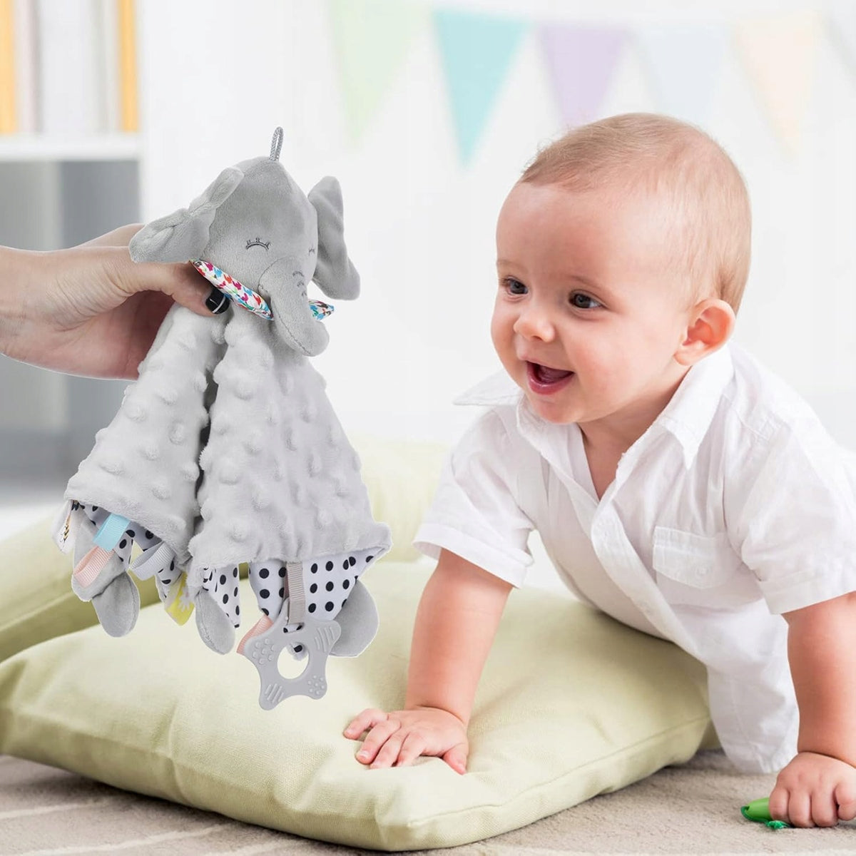 VICLOON comforter knuffeldeken OLIFANT 26 x 26 cm