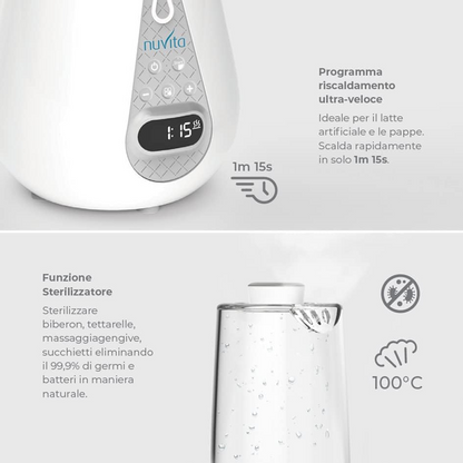 NUVITA flessenwarmer sterilisator ontdooier 4-in-1