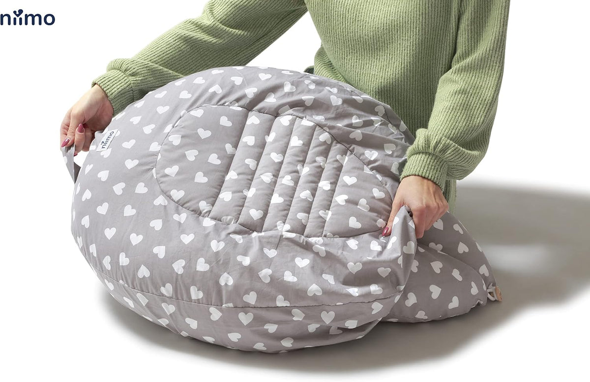 Coussin multifonction NIIMO 3 en 1 pour grossesse, allaitement, nid + housse