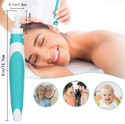eVATMASTER dispositivo per la pulizia delle orecchie + 16 punte in silicone