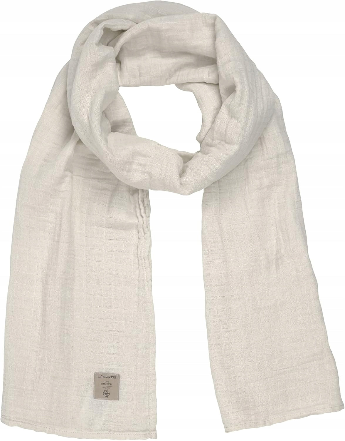 LASSIG muślinowa chusta do karmienia 70 x 230, oddychająca 100% bawełna, kolor jak na pierwszym zdjęciu