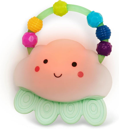 B.TOYS Rain-Glow Squeeze siliconen lampje met bijtring WOLK 11x13 cm