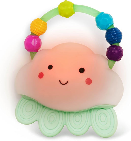 B.TOYS Rain-Glow Squeeze siliconen lampje met bijtring WOLK 11x13 cm