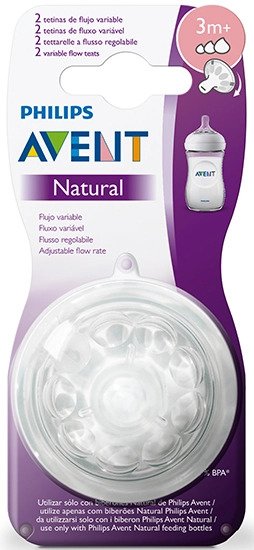 PHILIPS AVENT Natural Sauger 3m+ x2 VARIABLER DURCHFLUSS