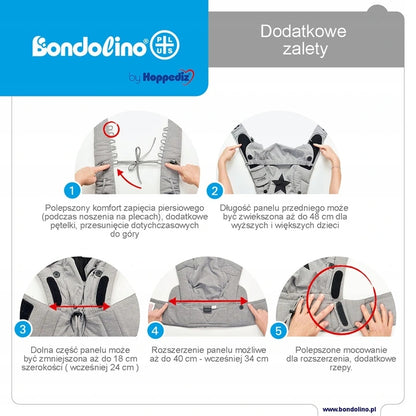 HOPPEDIZ Bondolino Plus εργονομικός μάρσιπος