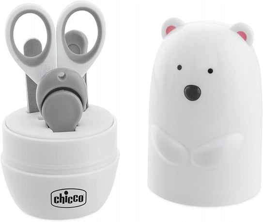 CHICCO nagelverzorgingsset voor kinderen 5-delig + organizer IJSBEER