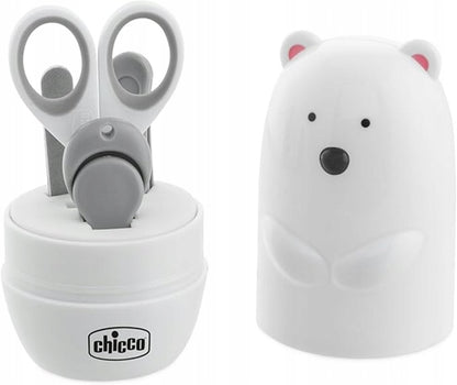 CHICCO nagelverzorgingsset voor kinderen 5-delig + organizer IJSBEER