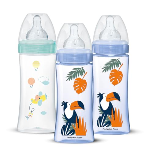 DODIE blue-green anti-colic bottles, 330 ml, 3 pcs.