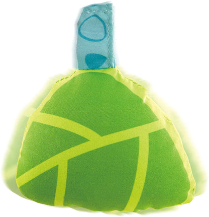 HAPE zawieszka do wózka łóżeczka fotelika 43 cm zielona zabawka sensoryczna dla niemowląt