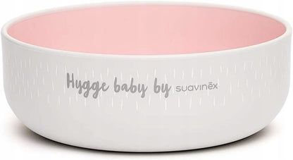 SUAVINEX zestaw naczyń 5el. HYGGE 6m+ miseczka dla dzieci, różowa, bez BPA i BPS