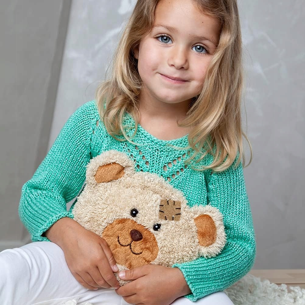 GRUNSPECHT Wärmekissen Kirschkern Teddy 22x22cm
