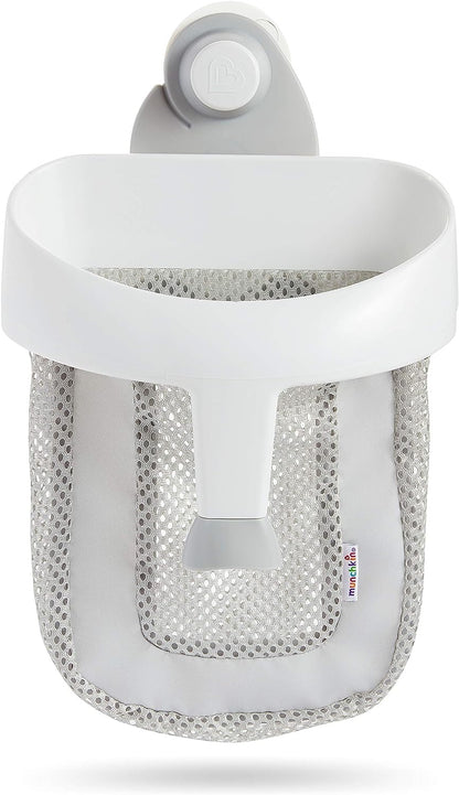 MUNCHKIN Super Scoop organizer siatka do kąpieli, organizer na zabawki z przyssawką do wanny i płytek