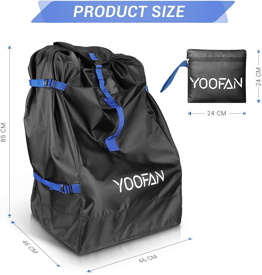 YOOFAN Sac de transport pour avion pour poussette siège auto 85x45x45 SAC À DOS