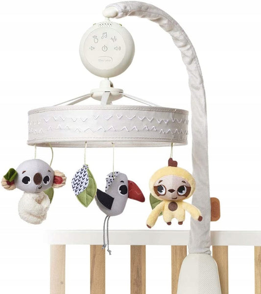 TINY LOVE Boho Chic karuzela do łóżeczka, kolorowa karuzela z pluszowymi zabawkami do łóżeczka lub wózka