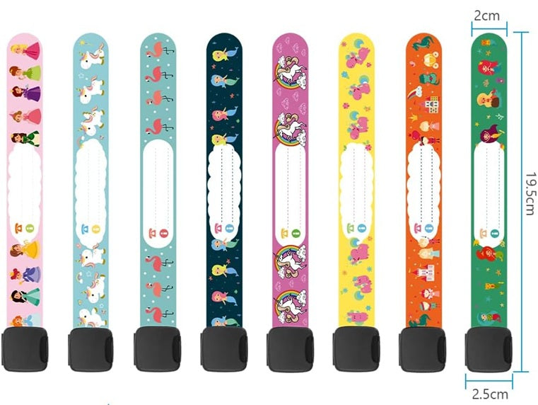 VICLOON waterdichte SOS-armbanden voor kinderen 8 stuks + stift