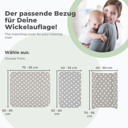 LILLY UND BEN 2x Frottee-Bezug für Wickelauflage 75-95x65-85 L