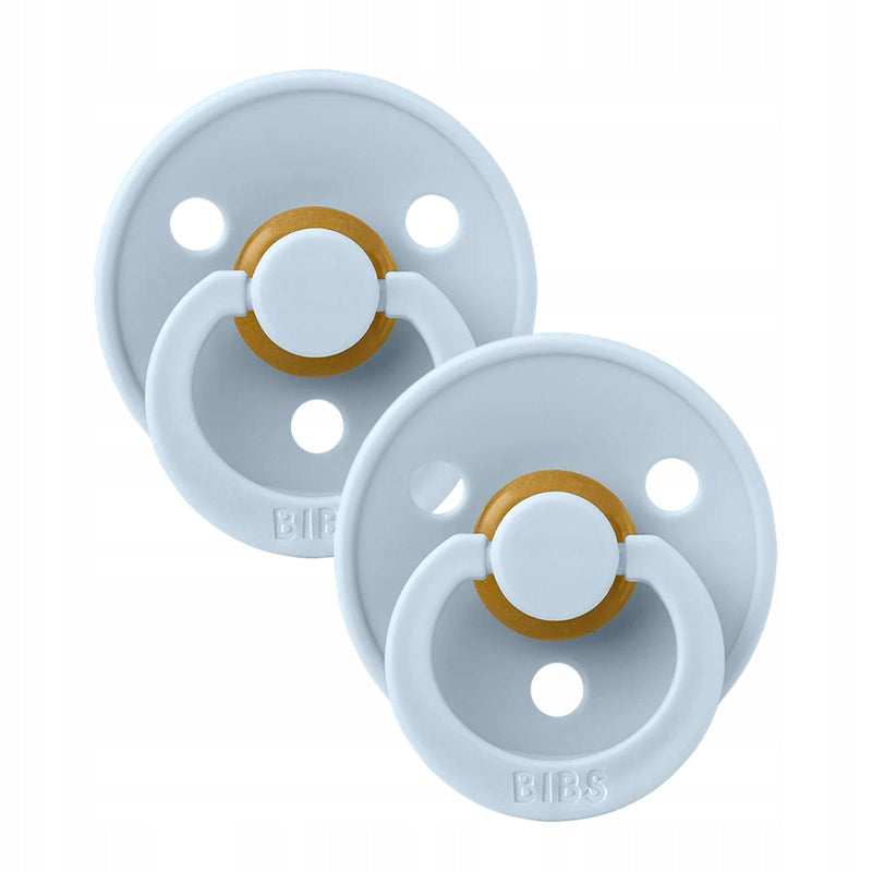 BIBS COLOUR smoczki uspokajające 2pack kauczuk 0-6msc, 2 niebieskie smoczki BIBS