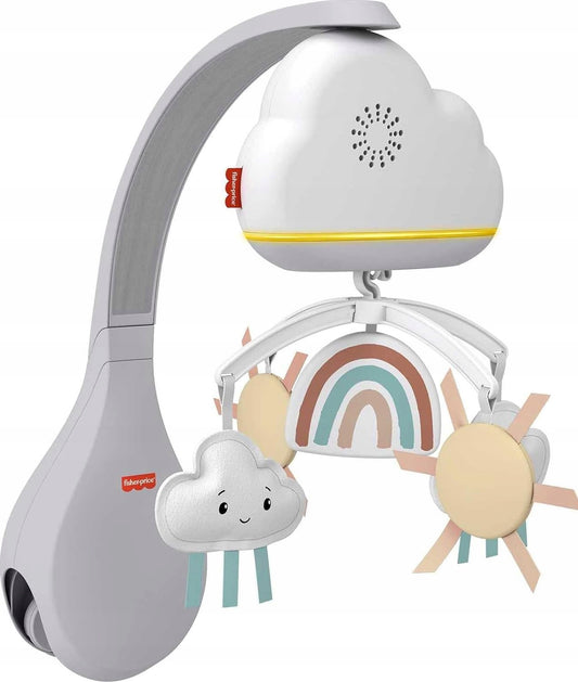FISHER PRICE 2 σε 1 μουσικό παιχνίδι κούνιας με αισθητήρα θορύβου, επιτραπέζιο νυχτερινό φως