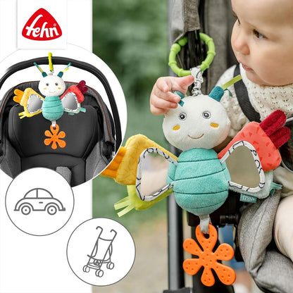 FEHN hanger met vibraties voor kinderwagen, wieg, autostoeltje VLINDER 23 cm
