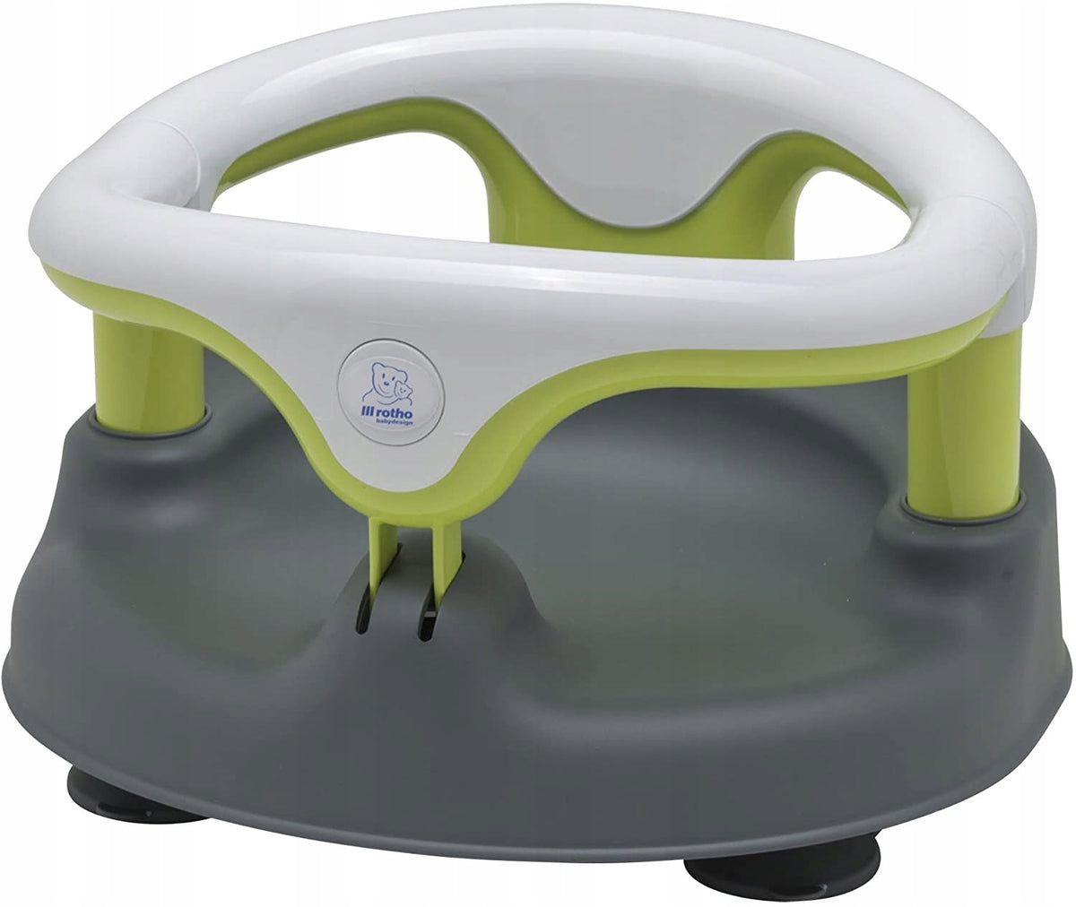 ROTHO Babydesign krzesełko do kąpieli 13kg, biało-zielono-szary fotelik kąpielowy dla niemowląt