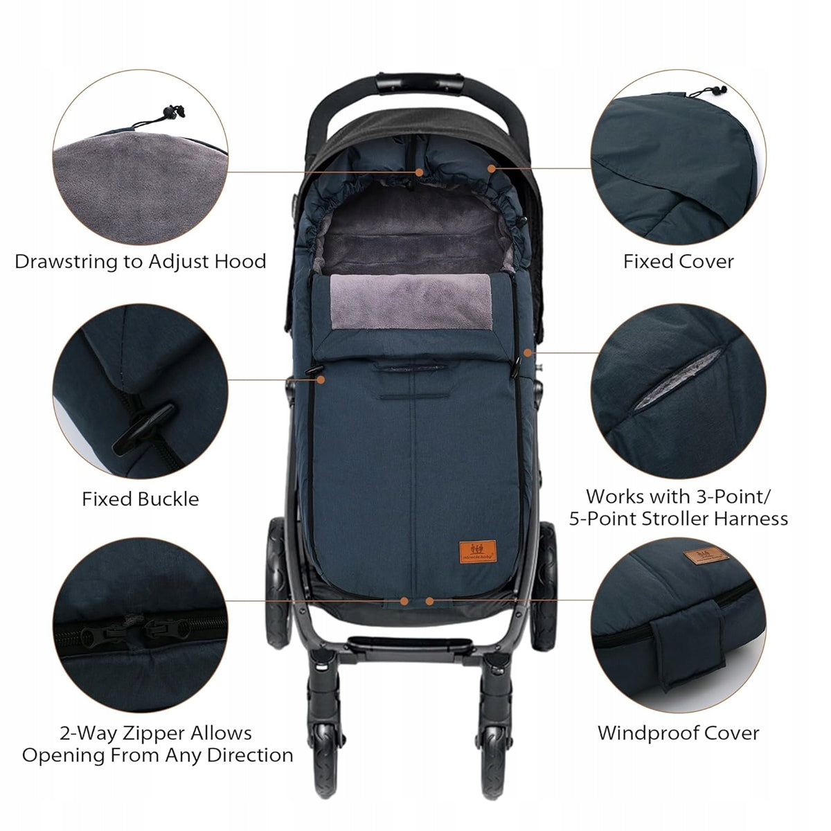 MIRACLE BABY chancelière universelle pour poussettes