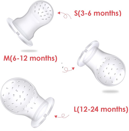 ANGELBLISS bijtring fruitdispenser voor kinderen 3-12m 2 stuks 6 mondstukken