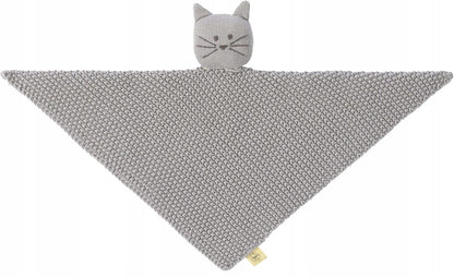 LASSIG Little Chums pletená přikrývka plyšová kočka 26 cm