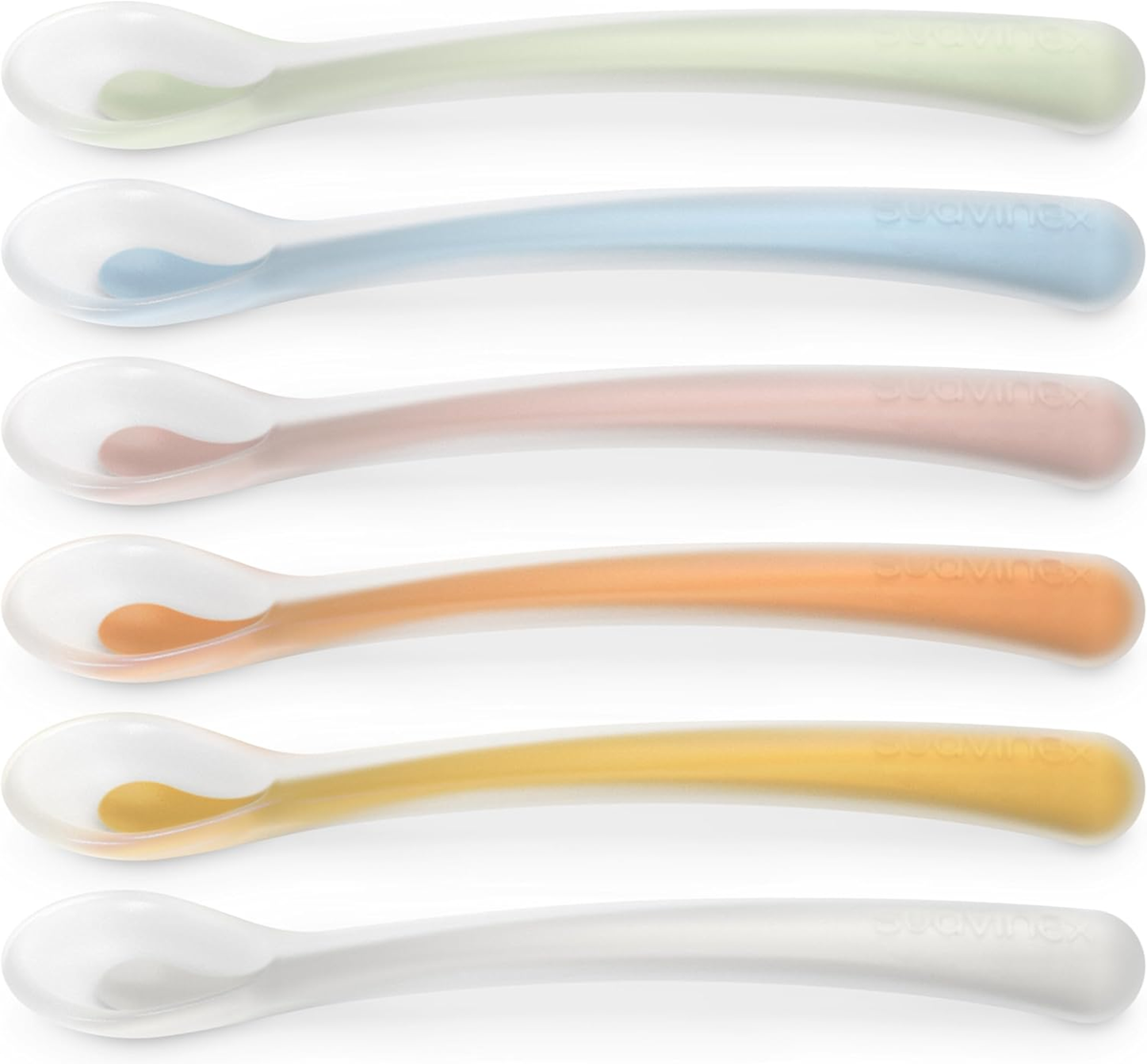 SUAVINEX Selection flexibele siliconen lepel 16 cm 4 m+ roze